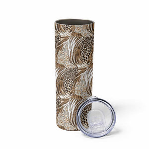 African Wild Animal Skins Skinny Tumbler Leopard Pattern - African Pride