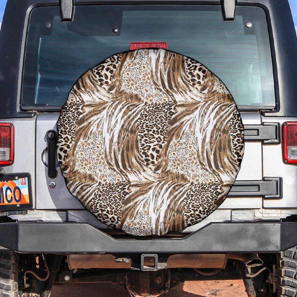 African Wild Animal Skins Spare Tire Cover Leopard Pattern - African Pride