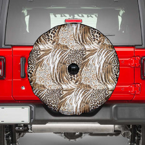 African Wild Animal Skins Spare Tire Cover Leopard Pattern - African Pride
