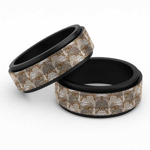 African Wild Animal Skins Spinner Ring Leopard Pattern - African Pride