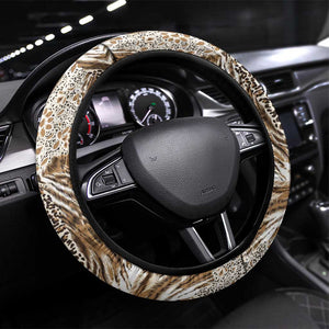 African Wild Animal Skins Steering Wheel Cover Leopard Pattern - African Pride