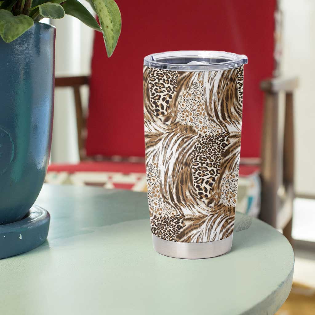 African Wild Animal Skins Tumbler Cup Leopard Pattern - African Pride