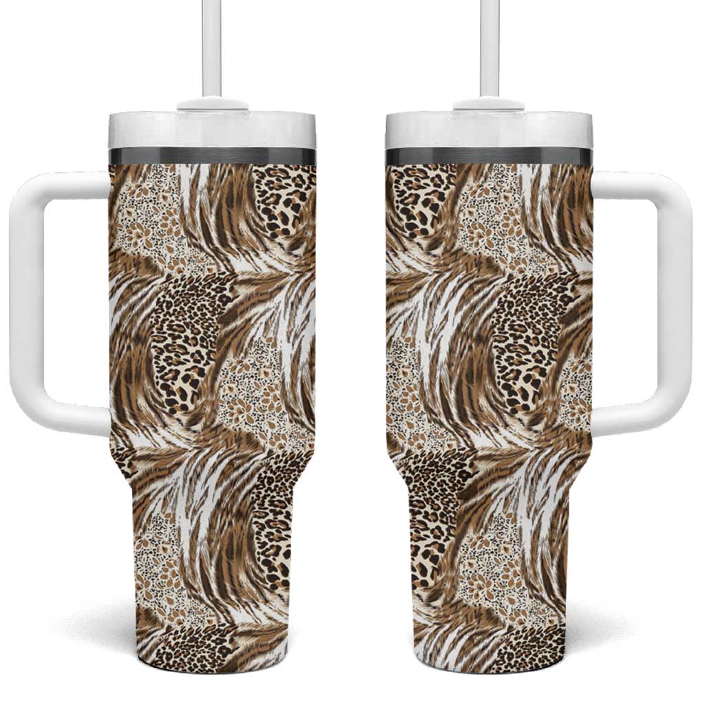 African Wild Animal Skins Tumbler With Handle Leopard Pattern - African Pride