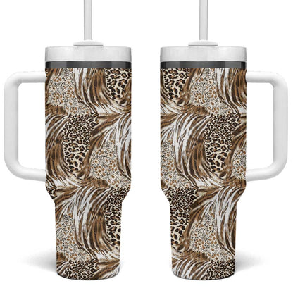 African Wild Animal Skins Tumbler With Handle Leopard Pattern - African Pride