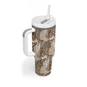 African Wild Animal Skins Tumbler With Handle Leopard Pattern - African Pride