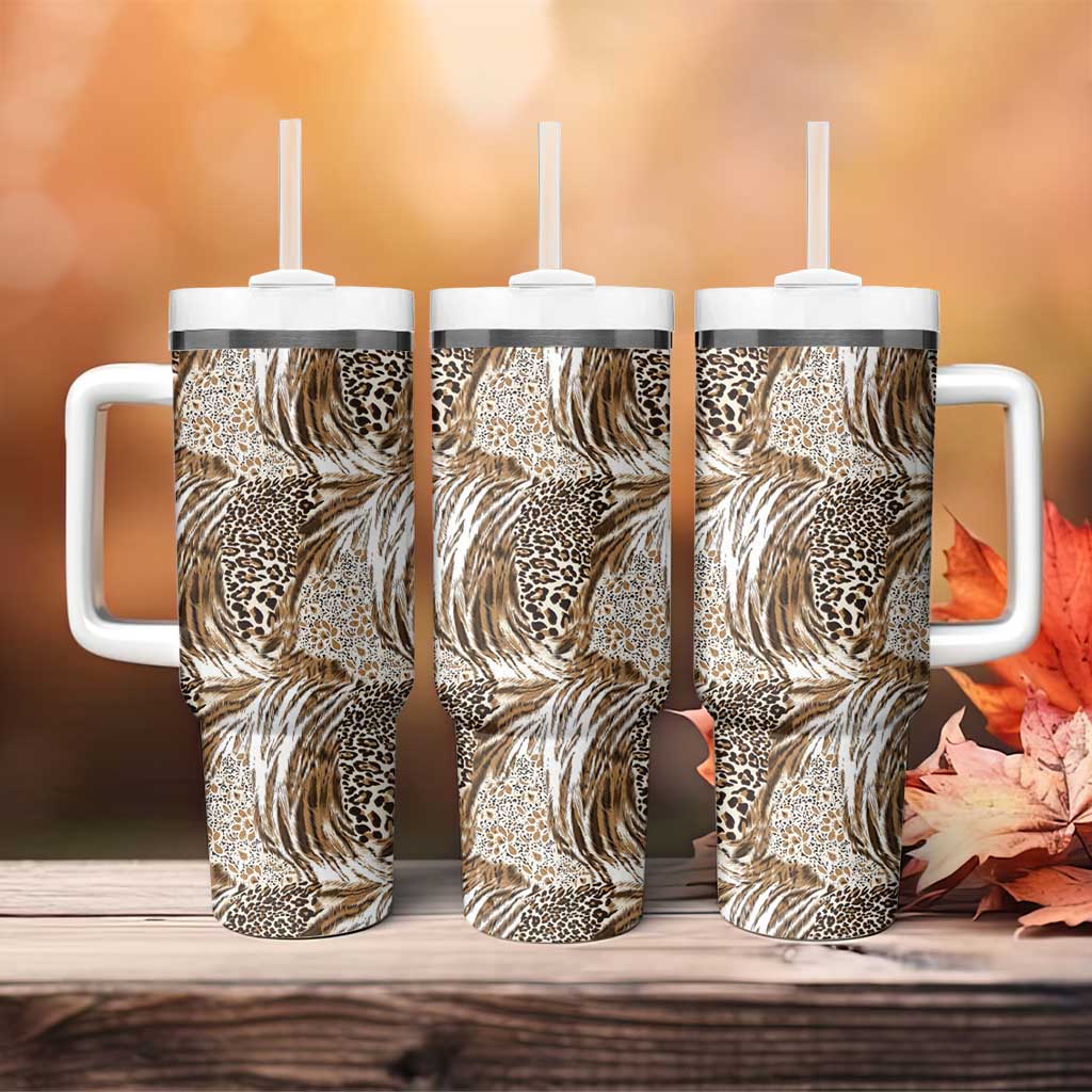 African Wild Animal Skins Tumbler With Handle Leopard Pattern - African Pride