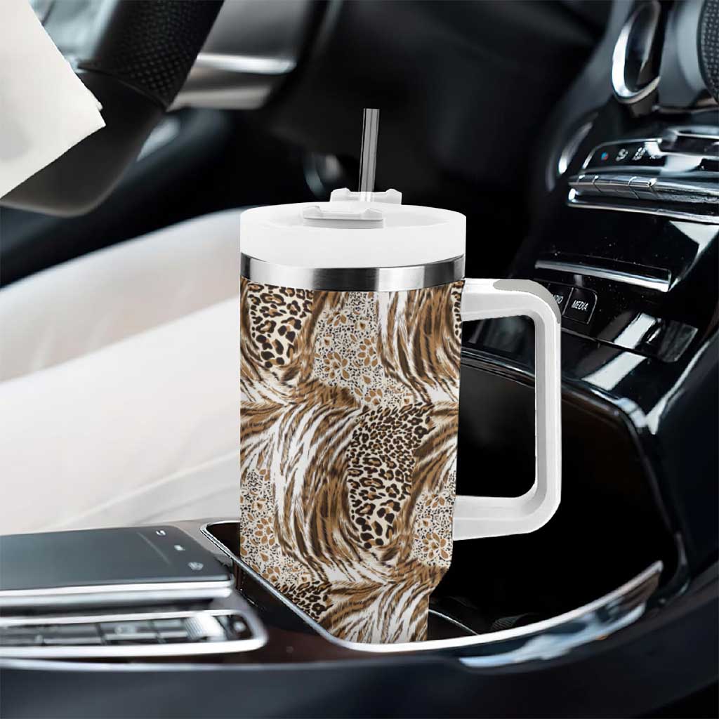 African Wild Animal Skins Tumbler With Handle Leopard Pattern - African Pride