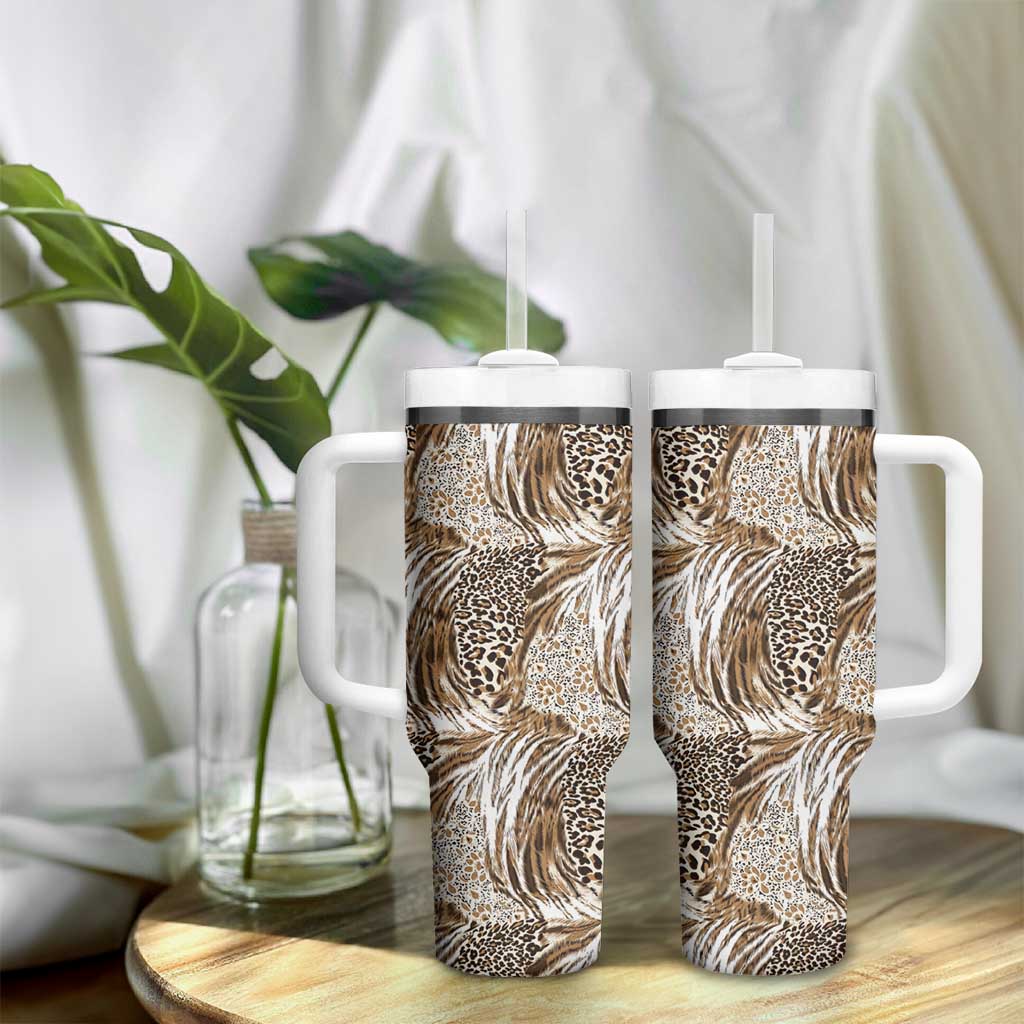 African Wild Animal Skins Tumbler With Handle Leopard Pattern - African Pride
