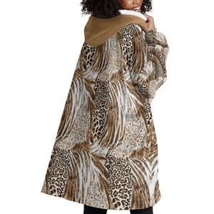 African Wild Animal Skins Wearable Blanket Hoodie Leopard Pattern - African Pride