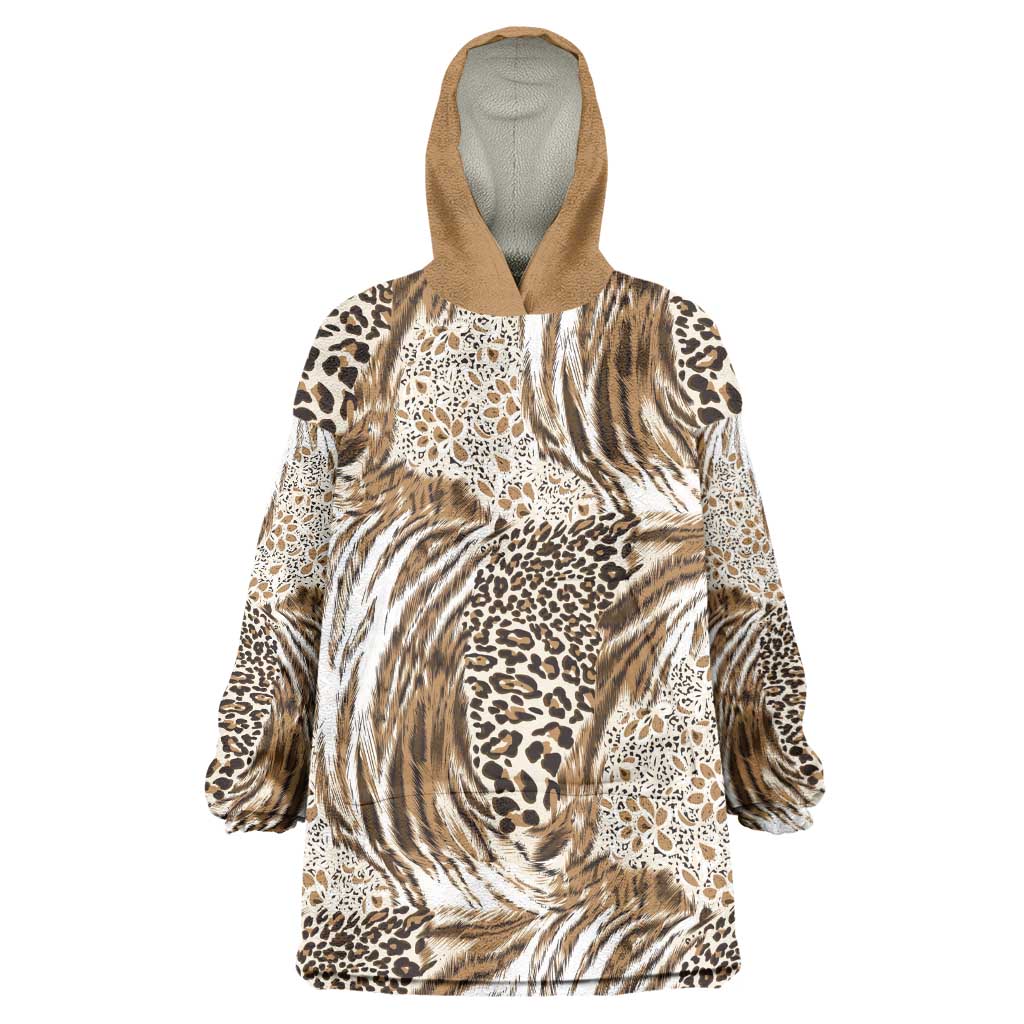 African Wild Animal Skins Wearable Blanket Hoodie Leopard Pattern - African Pride