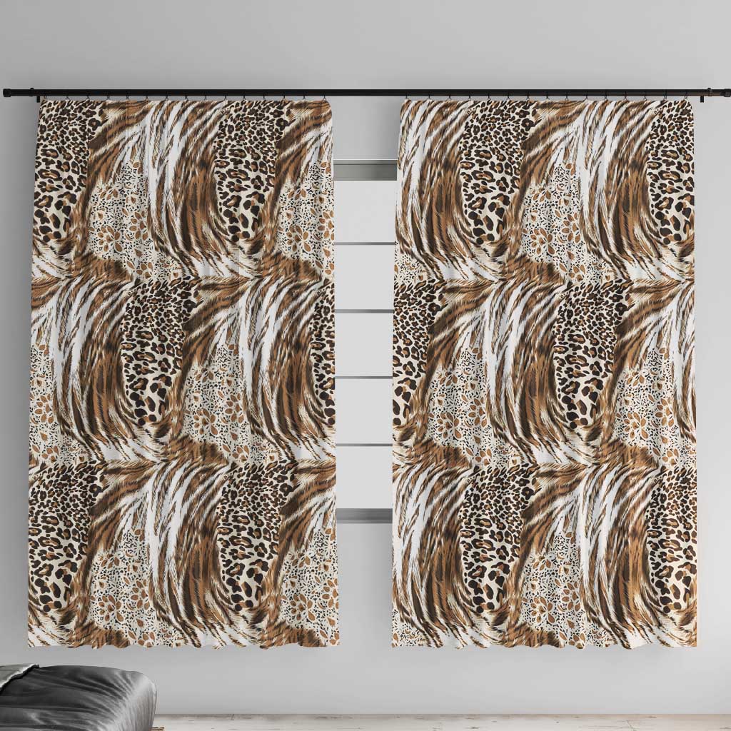 African Wild Animal Skins Window Curtain Leopard Pattern - African Pride
