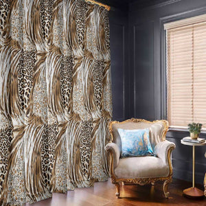 African Wild Animal Skins Window Curtain Leopard Pattern - African Pride