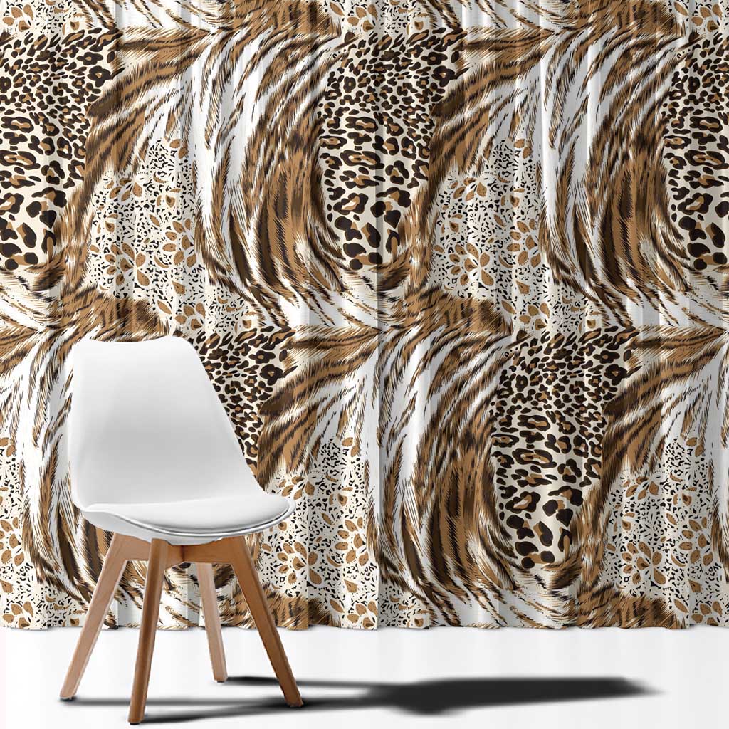 African Wild Animal Skins Window Curtain Leopard Pattern - African Pride