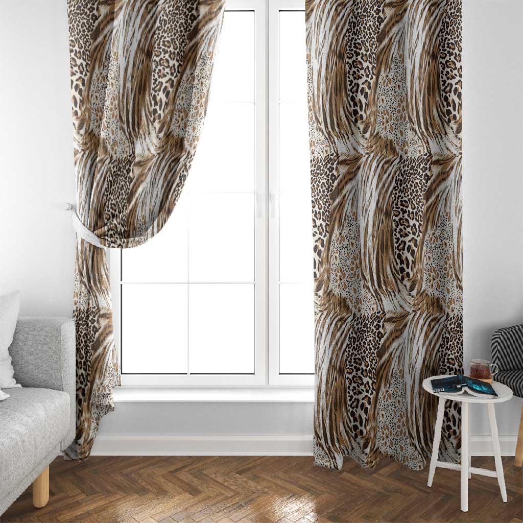 African Wild Animal Skins Window Curtain Leopard Pattern - African Pride