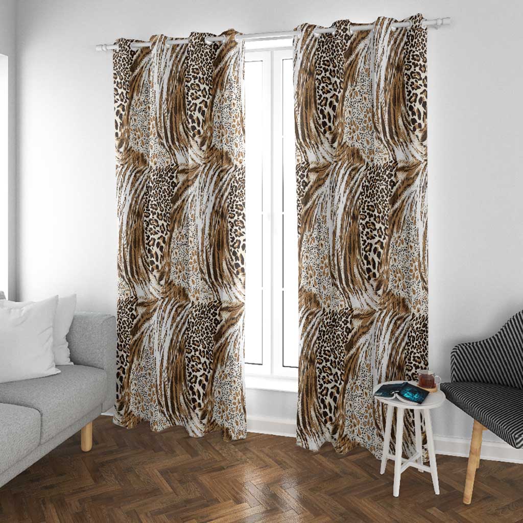 African Wild Animal Skins Window Curtain Leopard Pattern - African Pride