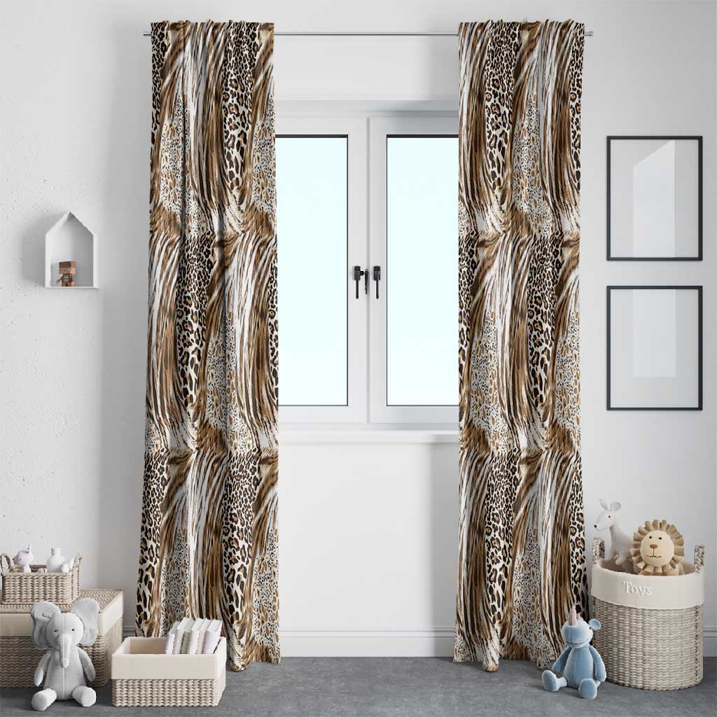 African Wild Animal Skins Window Curtain Leopard Pattern - African Pride