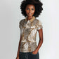African Wild Animal Skins Women Polo Shirt Leopard Pattern - African Pride