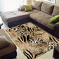 African Wild Animal Skins Area Rug Zebra Tiger Leopard Mix Skin - African Pride