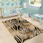 African Wild Animal Skins Area Rug Zebra Tiger Leopard Mix Skin - African Pride