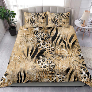 African Wild Animal Skins Bedding Set Zebra Tiger Leopard Mix Skin - African Pride