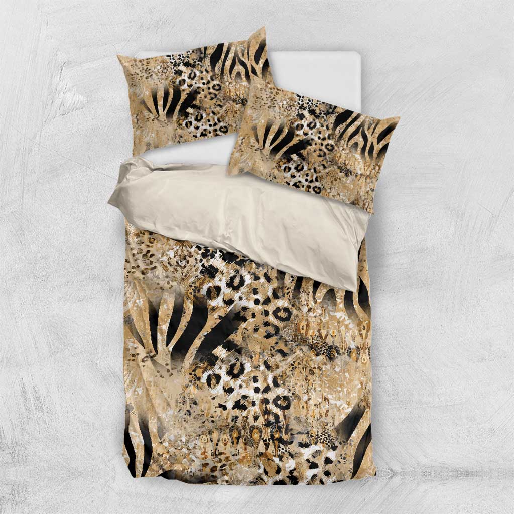 African Wild Animal Skins Bedding Set Zebra Tiger Leopard Mix Skin - African Pride