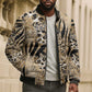 African Wild Animal Skins Bomber Puffer Jacket Zebra Tiger Leopard Mix Skin