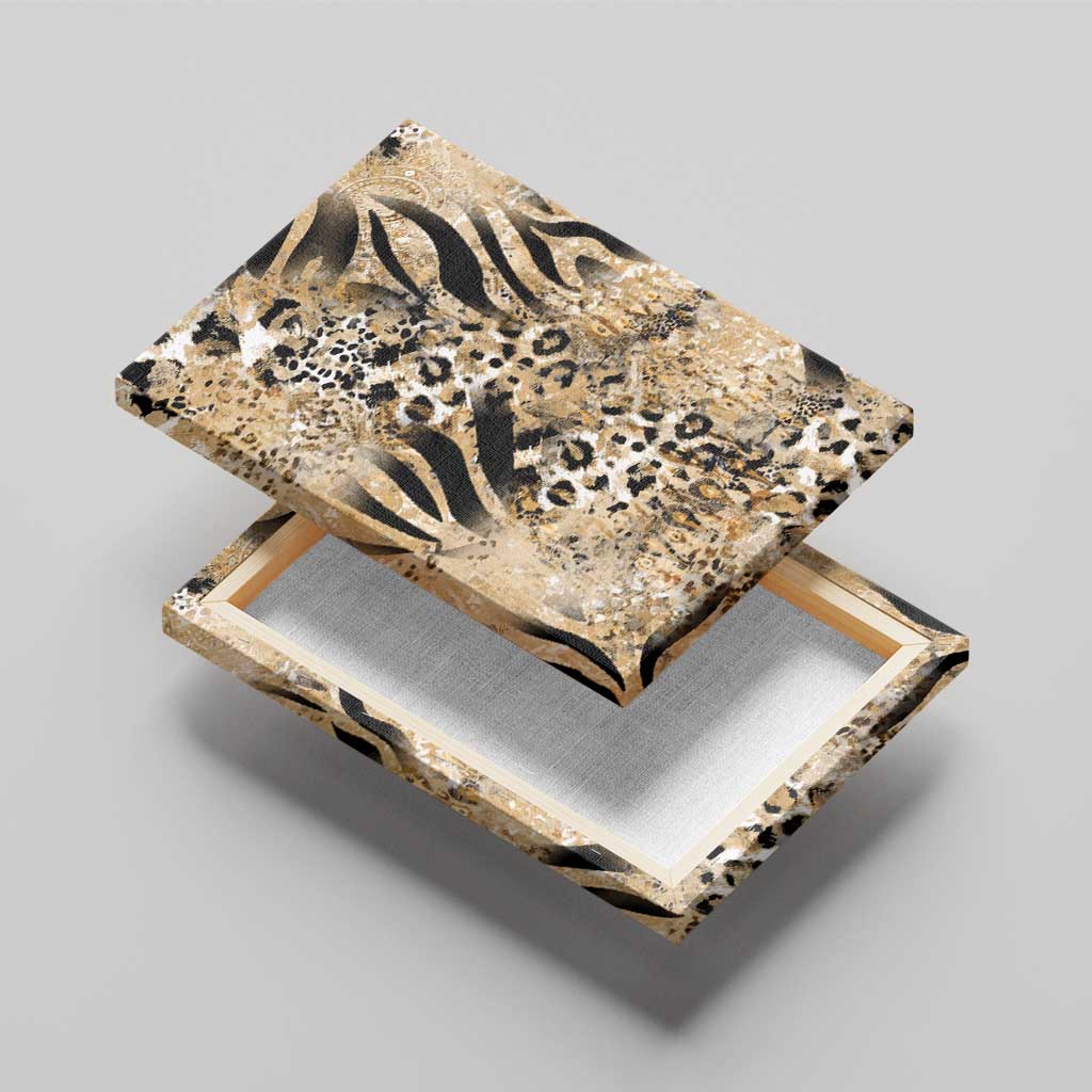African Wild Animal Skins Canvas Wall Art Zebra Tiger Leopard Mix Skin - African Pride
