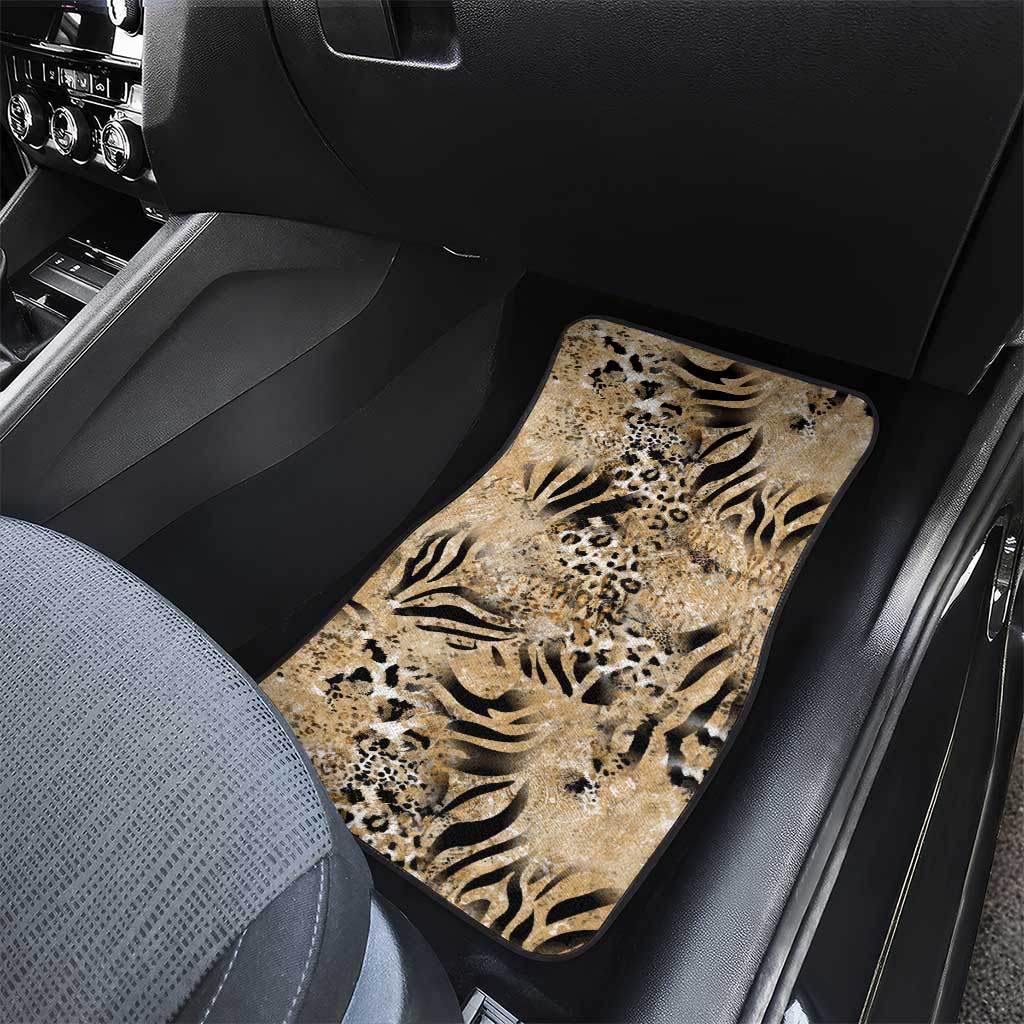 African Wild Animal Skins Car Mats Zebra Tiger Leopard Mix Skin - African Pride