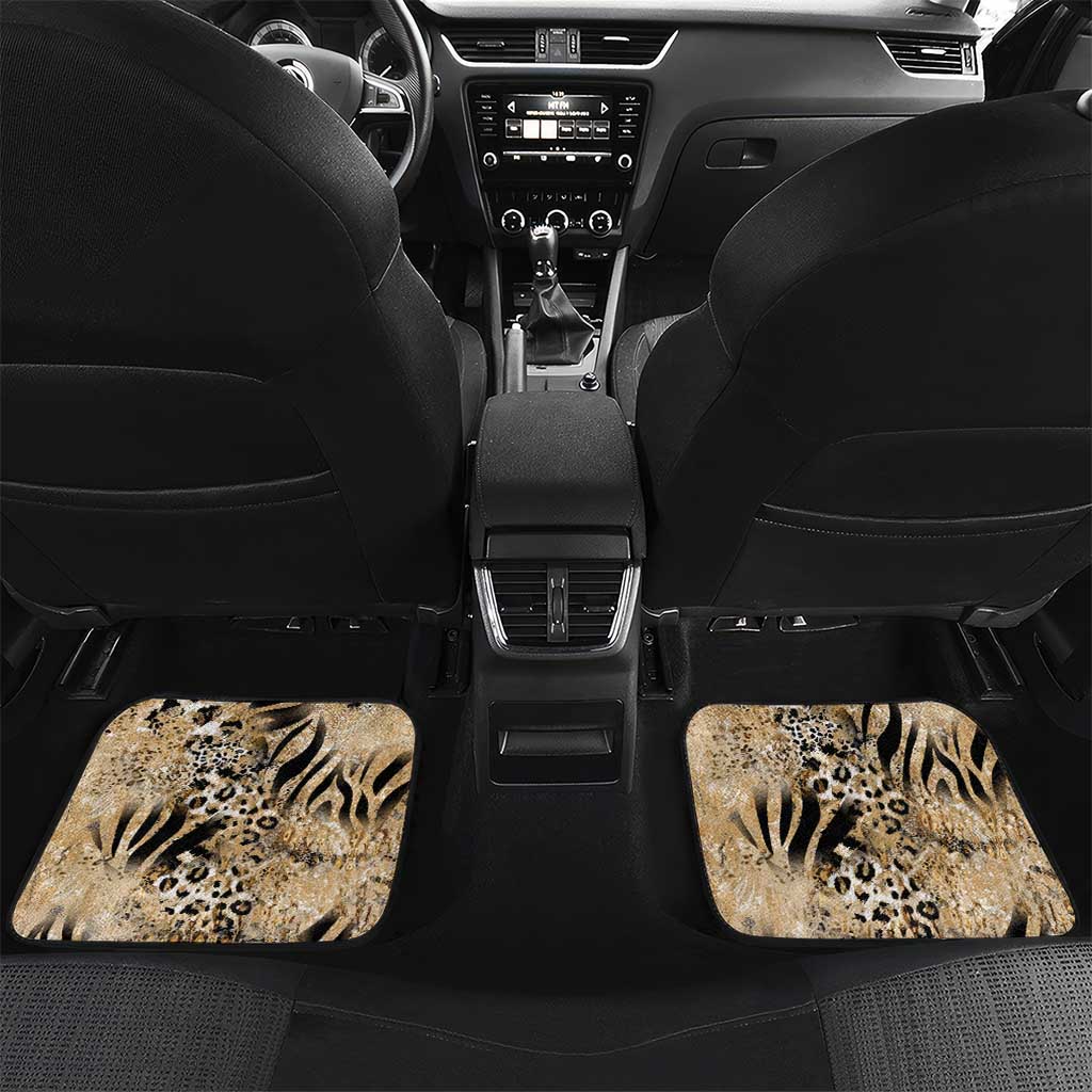African Wild Animal Skins Car Mats Zebra Tiger Leopard Mix Skin - African Pride