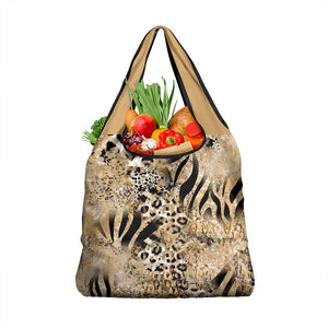 African Wild Animal Skins Grocery Bag Zebra Tiger Leopard Mix Skin - African Pride