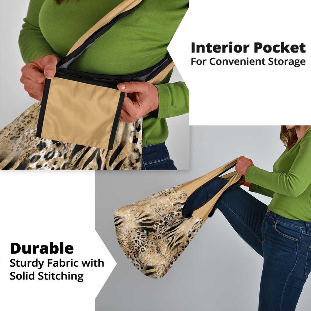 African Wild Animal Skins Grocery Bag Zebra Tiger Leopard Mix Skin - African Pride