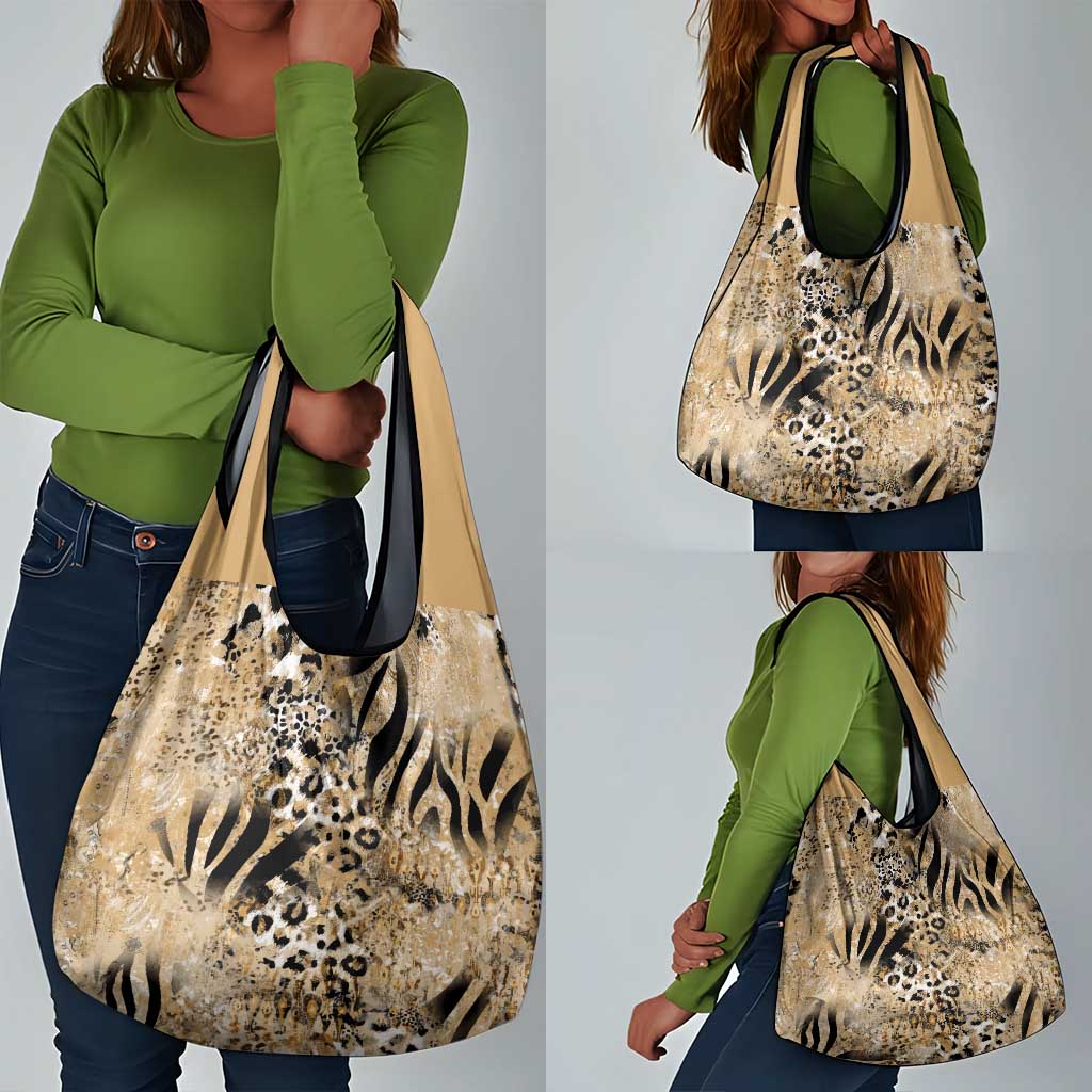 African Wild Animal Skins Grocery Bag Zebra Tiger Leopard Mix Skin - African Pride