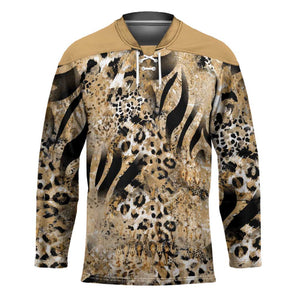 African Wild Animal Skins Hockey Jersey Zebra Tiger Leopard Mix Skin