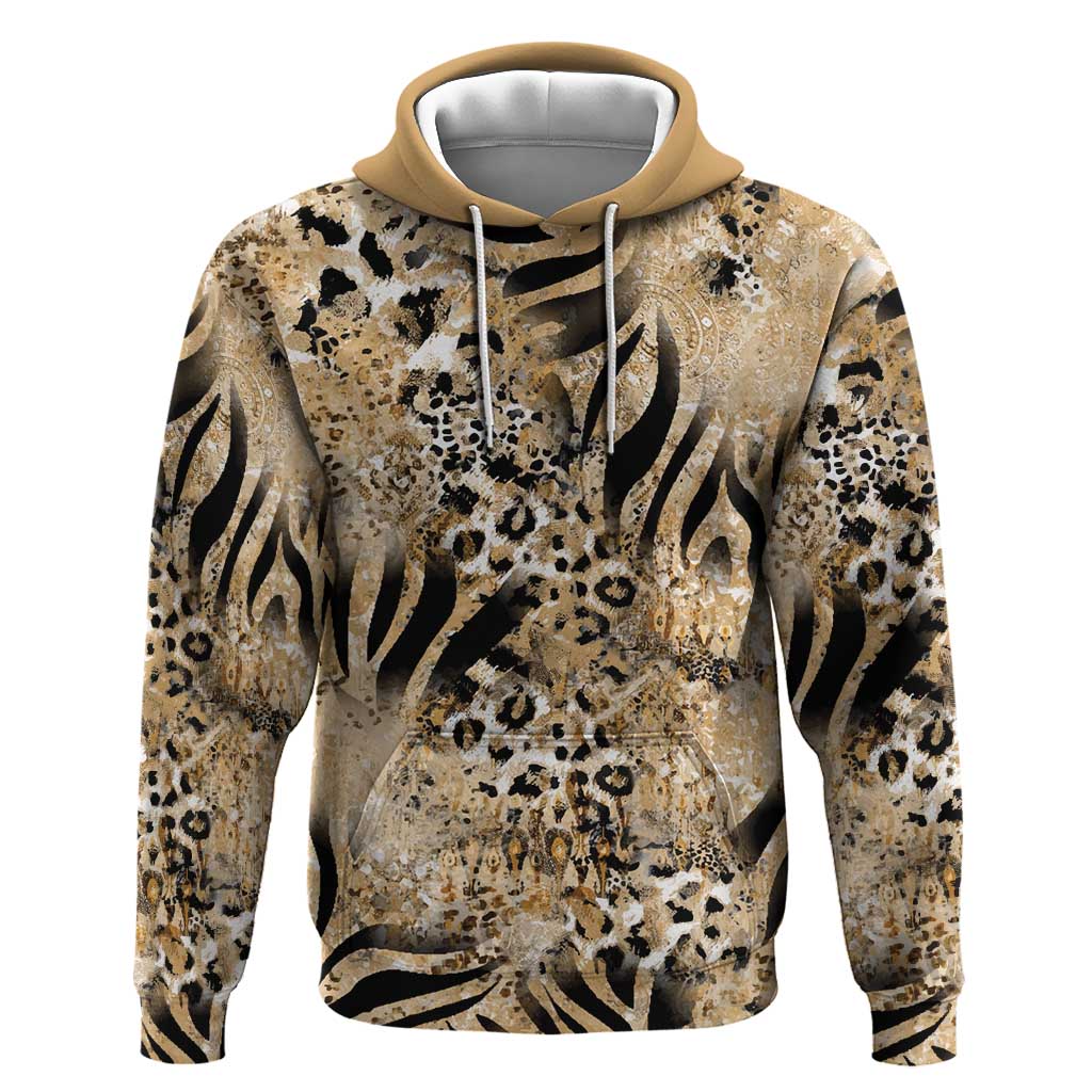 African Wild Animal Skins Hoodie Zebra Tiger Leopard Mix Skin - African Pride