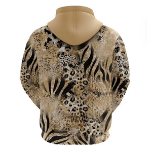 African Wild Animal Skins Hoodie Zebra Tiger Leopard Mix Skin - African Pride