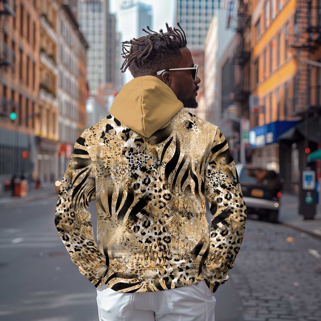 African Wild Animal Skins Hoodie Zebra Tiger Leopard Mix Skin - African Pride