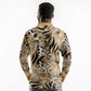 African Wild Animal Skins Long Sleeve Polo Shirt Zebra Tiger Leopard Mix Skin - African Pride
