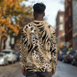 African Wild Animal Skins Long Sleeve Shirt Zebra Tiger Leopard Mix Skin - African Pride