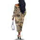 African Wild Animal Skins Off The Shoulder Long Sleeve Dress Zebra Tiger Leopard Mix Skin - African Pride
