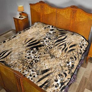 African Wild Animal Skins Quilt Zebra Tiger Leopard Mix Skin - African Pride