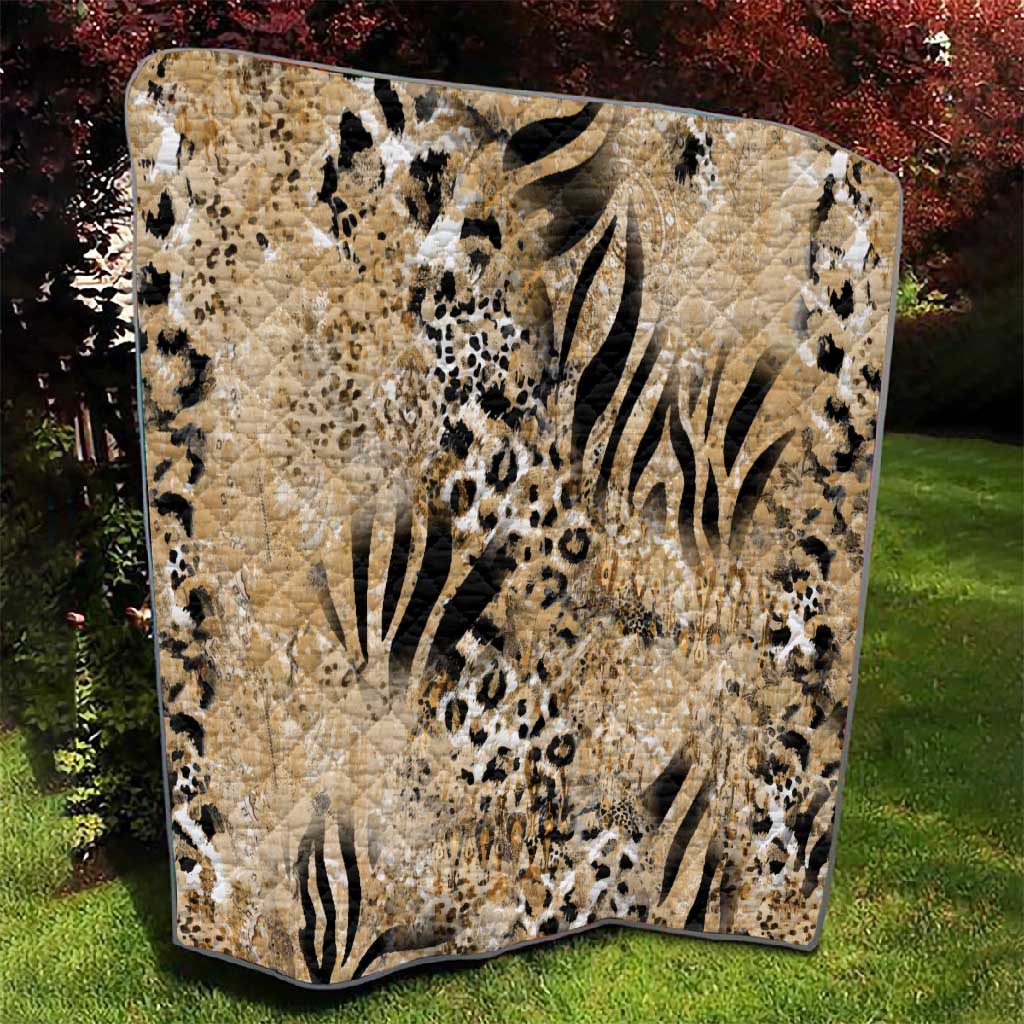 African Wild Animal Skins Quilt Zebra Tiger Leopard Mix Skin - African Pride