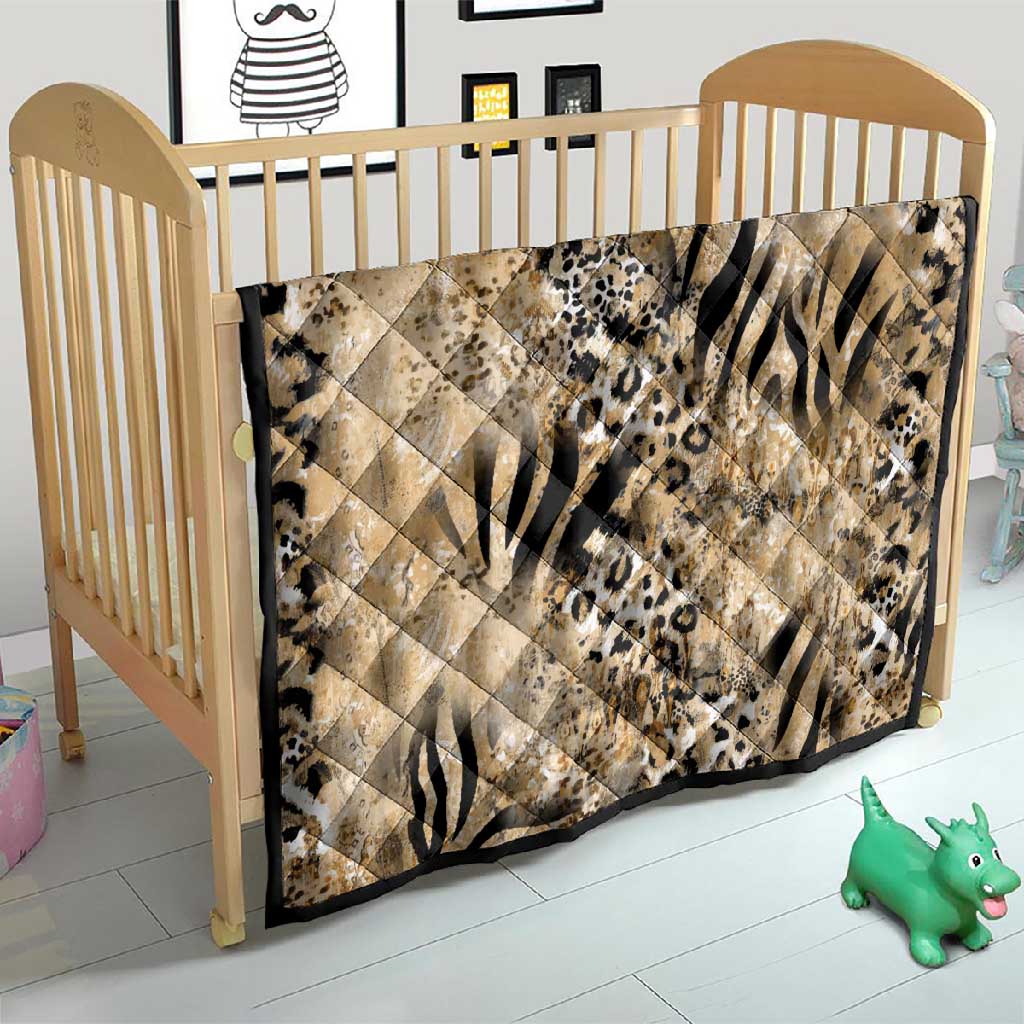 African Wild Animal Skins Quilt Zebra Tiger Leopard Mix Skin - African Pride