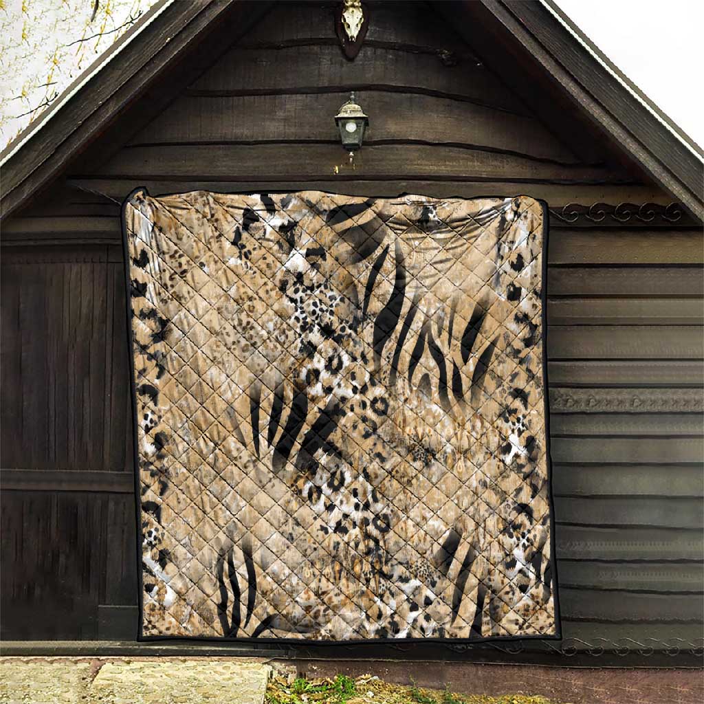 African Wild Animal Skins Quilt Zebra Tiger Leopard Mix Skin - African Pride