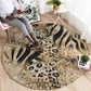 African Wild Animal Skins Round Carpet Zebra Tiger Leopard Mix Skin - African Pride