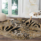 African Wild Animal Skins Round Carpet Zebra Tiger Leopard Mix Skin - African Pride