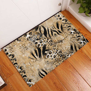 African Wild Animal Skins Rubber Doormat Zebra Tiger Leopard Mix Skin - African Pride