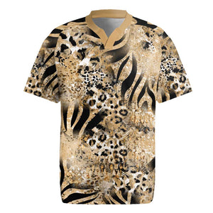 African Wild Animal Skins Rugby Jersey Zebra Tiger Leopard Mix Skin - African Pride