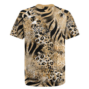 African Wild Animal Skins Rugby Jersey Zebra Tiger Leopard Mix Skin - African Pride