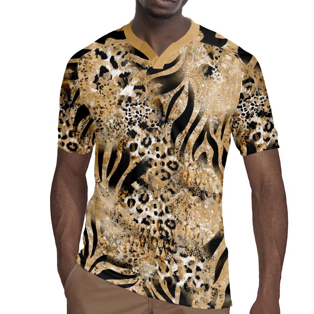 African Wild Animal Skins Rugby Jersey Zebra Tiger Leopard Mix Skin - African Pride
