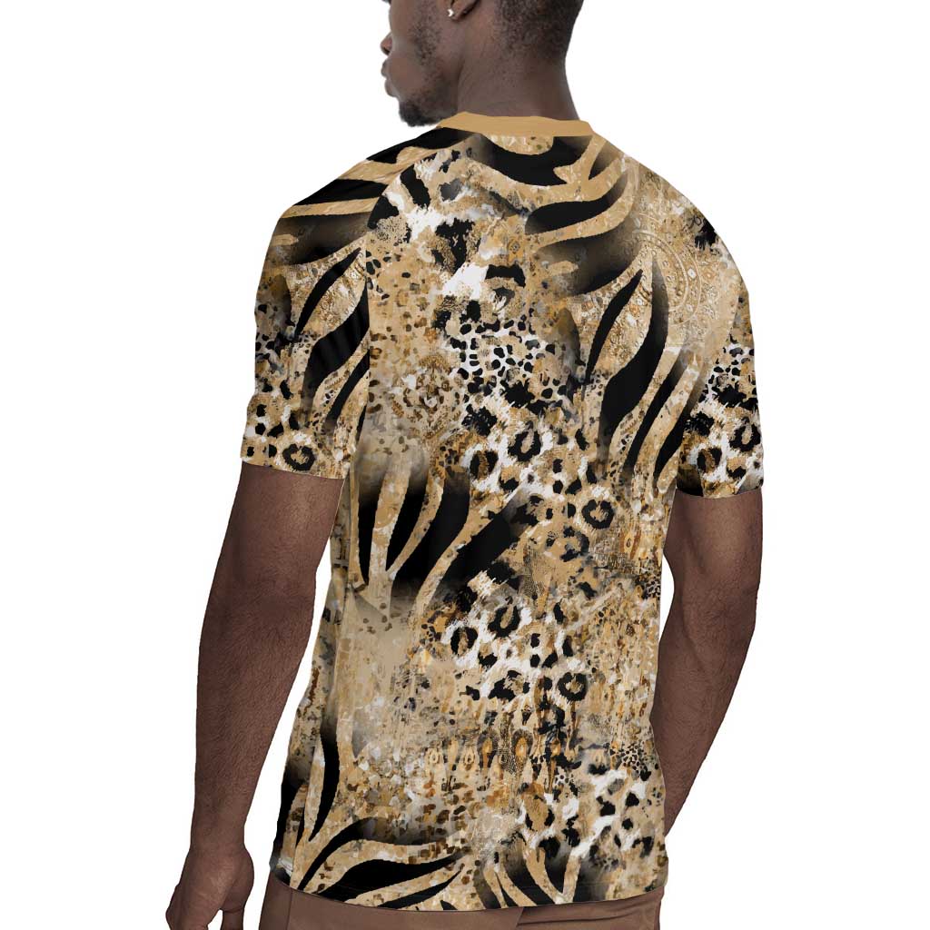 African Wild Animal Skins Rugby Jersey Zebra Tiger Leopard Mix Skin - African Pride
